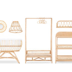 CuddleCo Aria Complete 7 Piece Nursery Furniture Set - Rattan