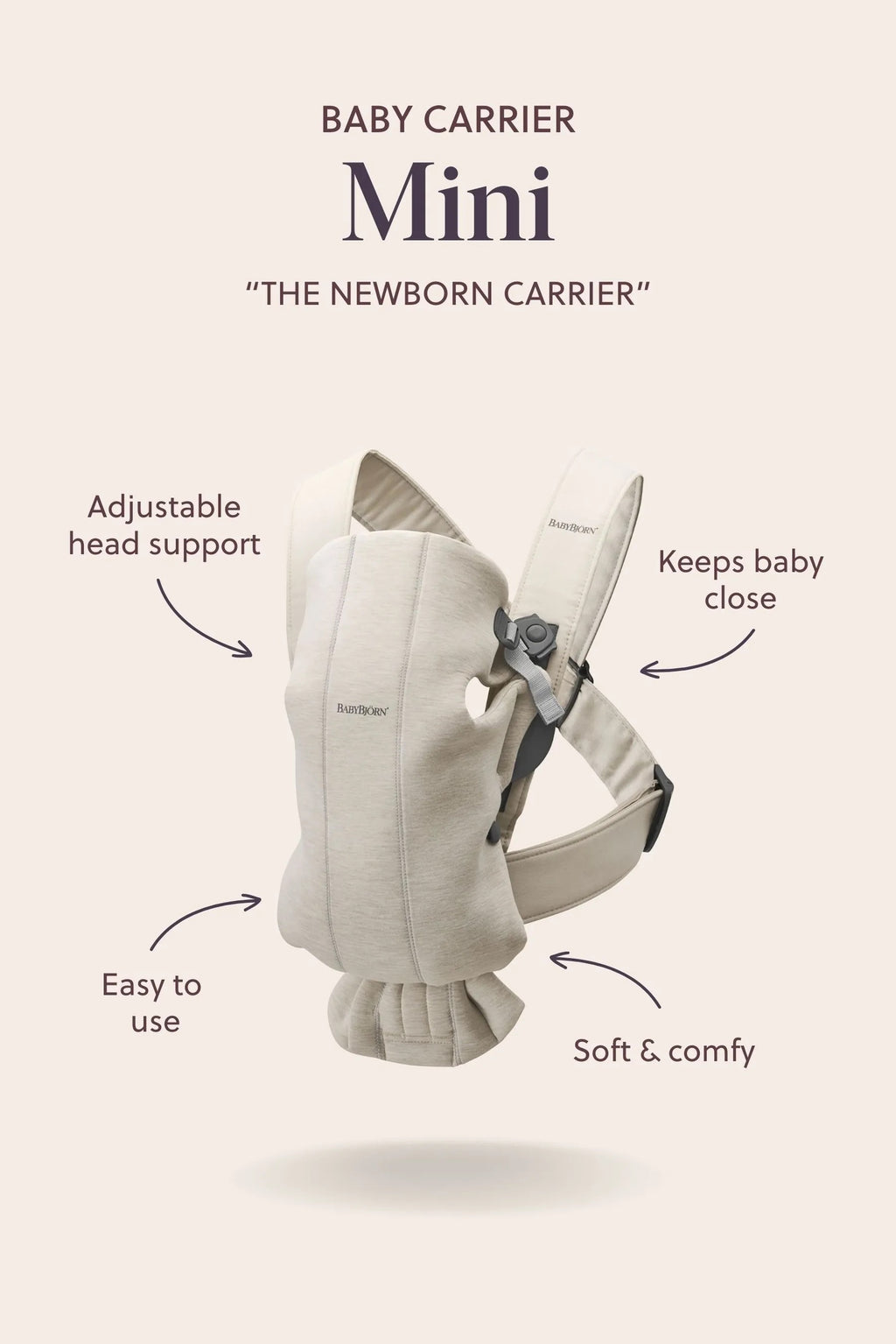 BabyBjörn Baby Carrier Mini - Black/Woven