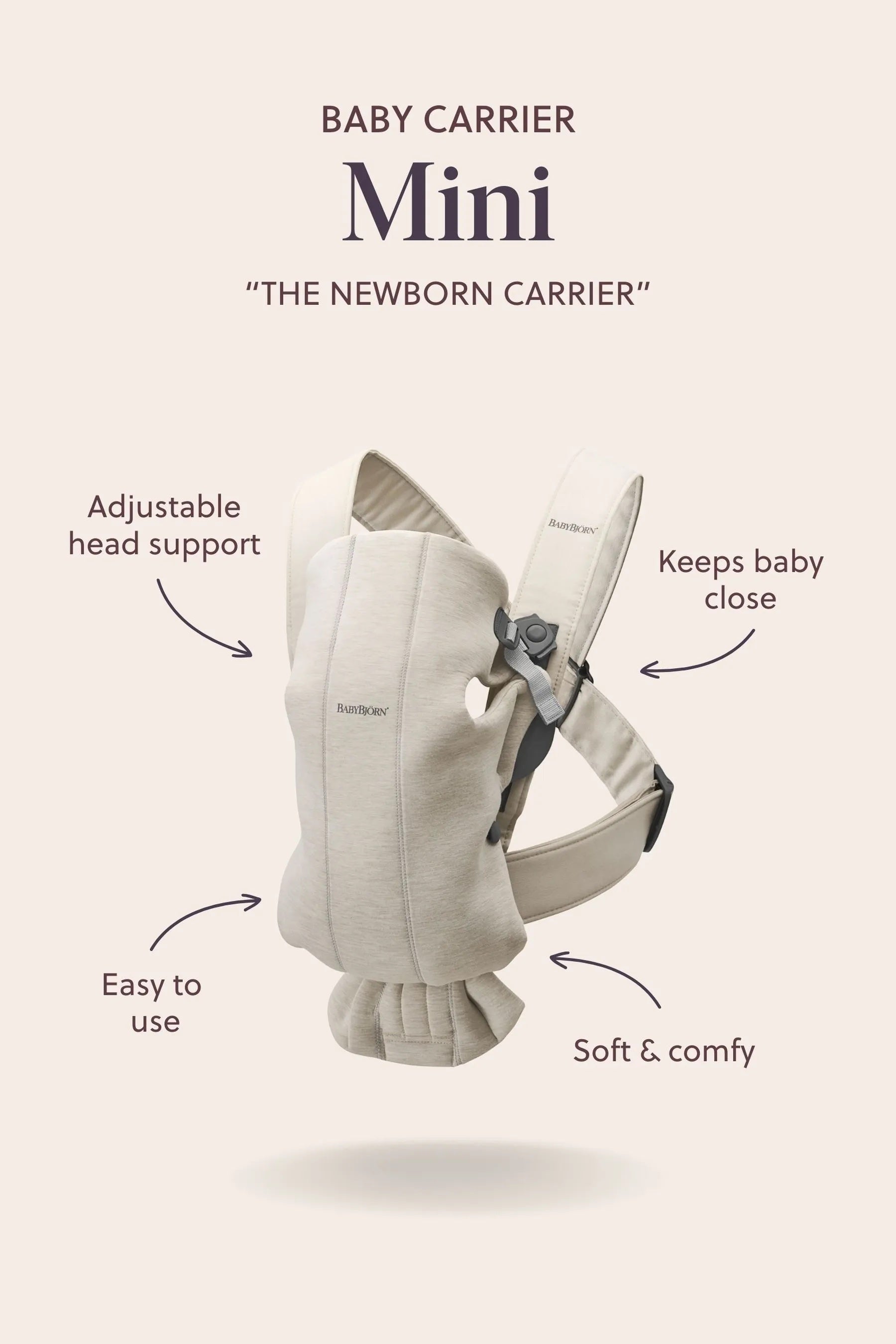 BabyBjörn Baby Carrier Mini - Black/Woven