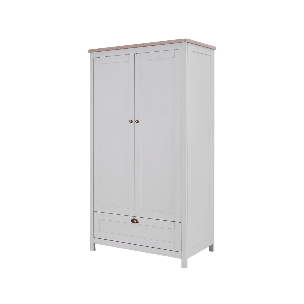 Tutti Bambini Verona Wardrobe - Dove Grey & Oak