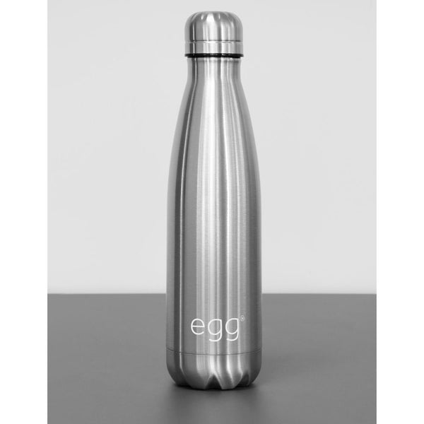 egg Water Bottle - Brushed Steel