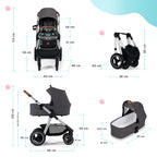 Kinderkraft Everyday 2 in 1 Pushchair Dark Grey
