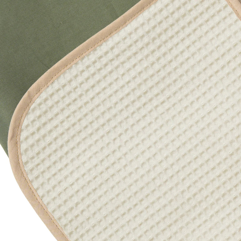 Clair de Lune Organic Cotton Waffle Blanket - Forest Green