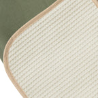 Clair de Lune Organic Cotton Waffle Blanket - Forest Green