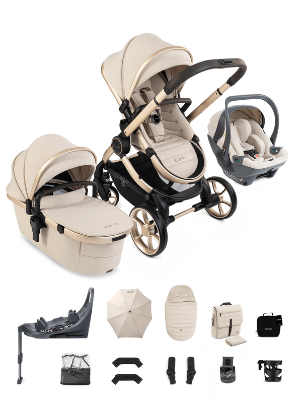 iCandy Peach 8 Editions Complete Bundle with Cocoon 360 Car Seat & Base