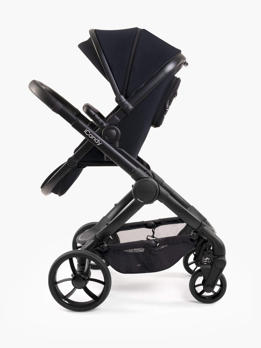 Icandy Peach 7 Pushchair & Carrycot Complete Bundle - Black Edition
