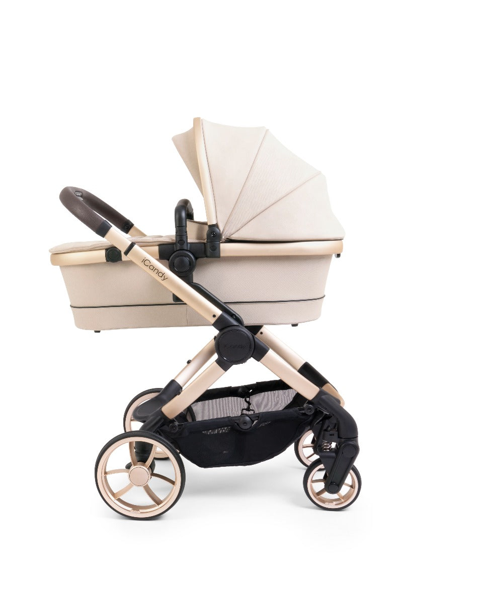 Icandy Peach 7 Pushchair & Carrycot Complete Bundle - Biscotti