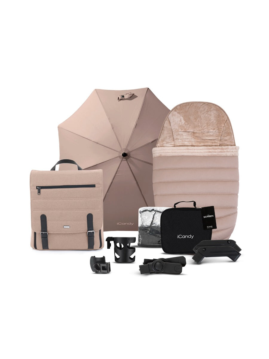 Icandy Peach 7 Pushchair & Carrycot Complete Bundle - Cookie