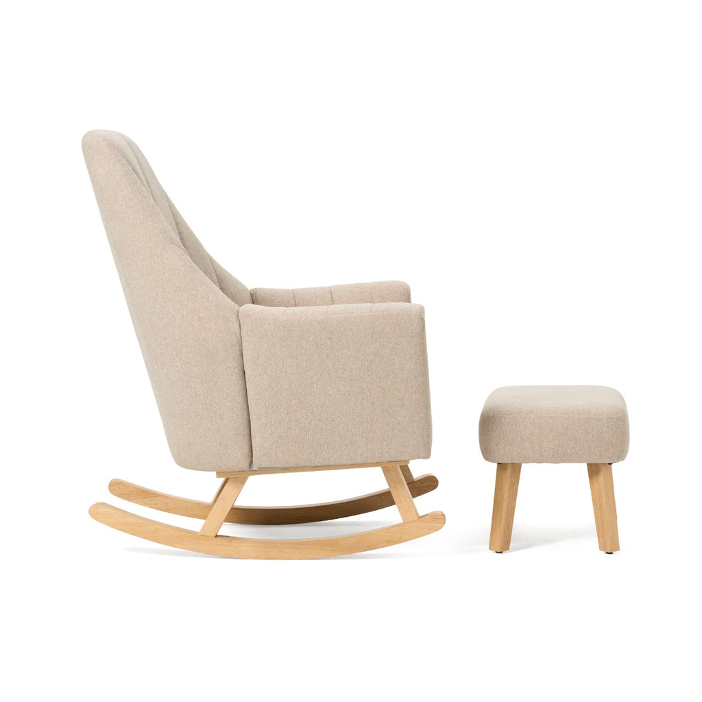 Tutti Bambini Jonah Rocking Chair & Footstool - Stone