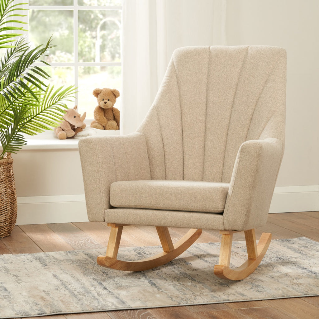 Tutti Bambini Jonah Rocking Chair & Footstool - Stone