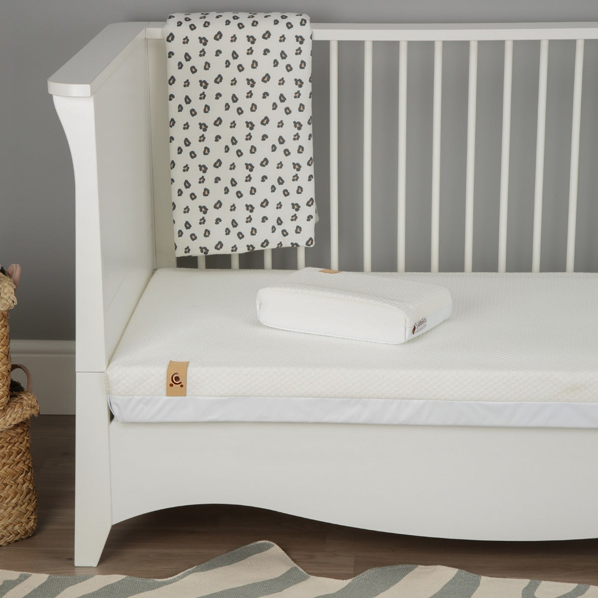 CuddleCo Lullaby Hypo Allergenic Bamboo Foam Cot Mattress 120 x 60cm