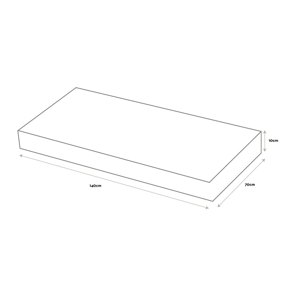 CuddleCo Lullaby Hypo Allergenic Bamboo Foam Cot Bed Mattress 140 x 70cm