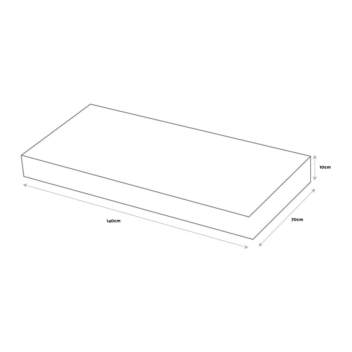 CuddleCo Lullaby Hypo Allergenic Bamboo Foam Cot Bed Mattress 140 x 70cm