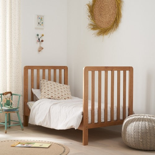 Tutti Bambini Oak Malmo Cot Bed with Rio Furniture 2 piece Set Dove Grey/Oak