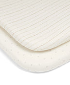 Mamas & Papas 2 Pack Lua Bedside Crib Sheets - Oatmeal
