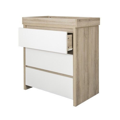 Tutti Bambini Modena Changing Unit - White and Classic Oak