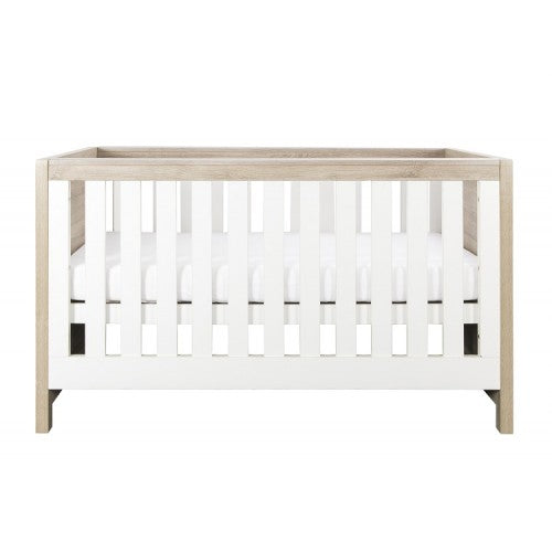 Tutti Bambini Modena 3 in 1 Cot Bed - White and Classic Oak