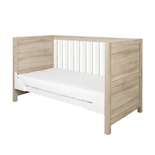Tutti Bambini Modena 3 in 1 Cot Bed - White and Classic Oak
