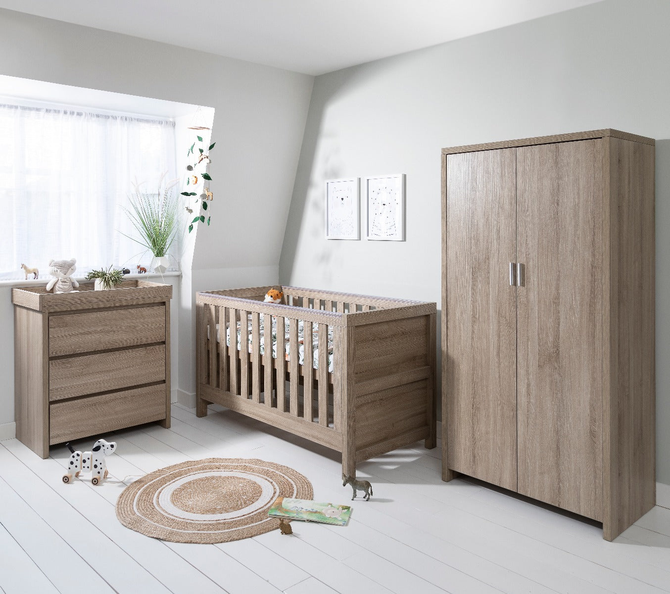 Tutti Bambini Modena 3 Piece Room Set Oak at lilycuddles