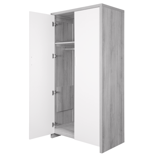 Tutti Bambini Modena Wardrobe - Grey Ash/White