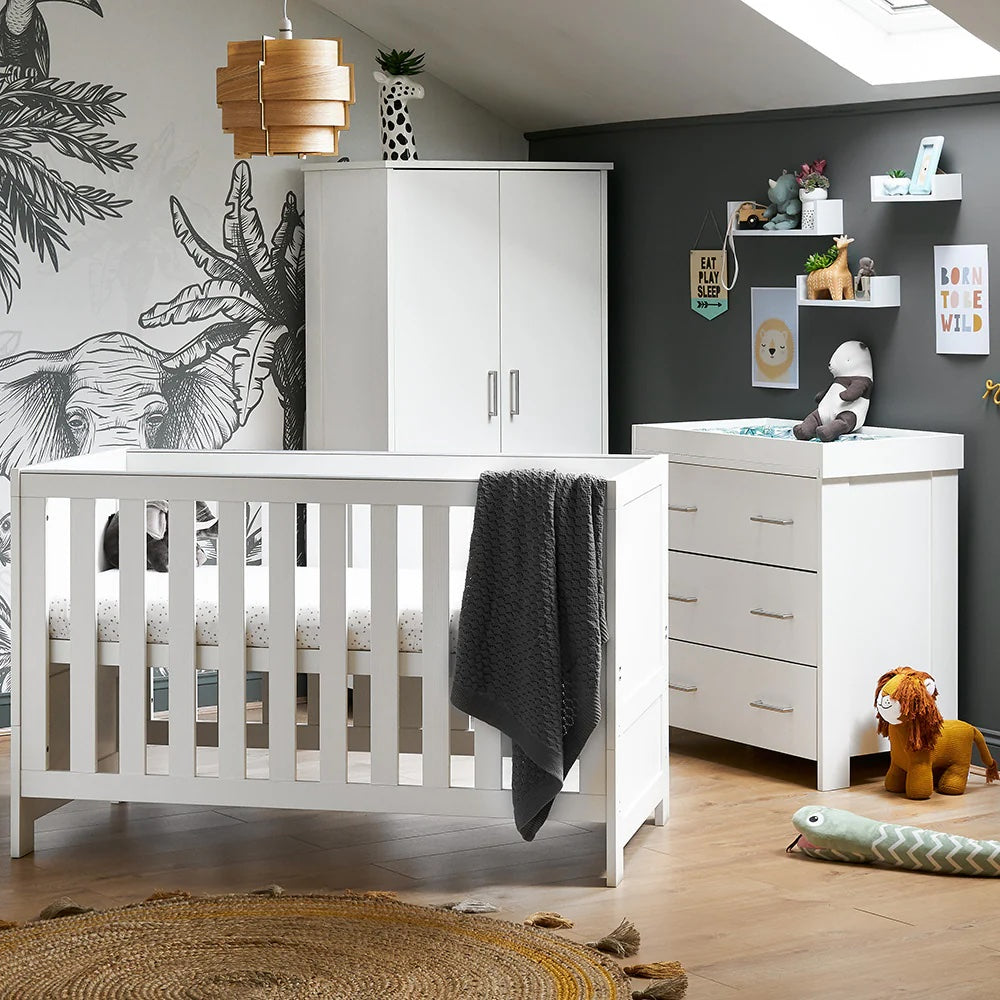 Obaby Nika 3 Piece Room Set -  White Wash