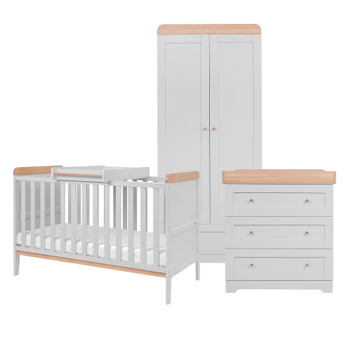 Tutti Bambini Rio 3pc Room Set - Dove Grey/Oak