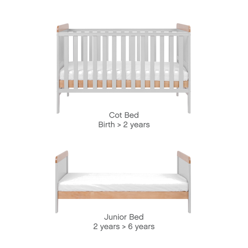Tutti Bambini Rio 3pc Room Set - Dove Grey/Oak