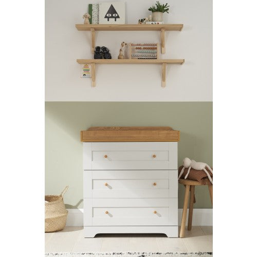 Tutti Bambini Rio Chest Changer - Dove Grey/Oak