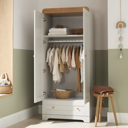 Tutti Bambini Rio Wardrobe - Dove Grey/Oak