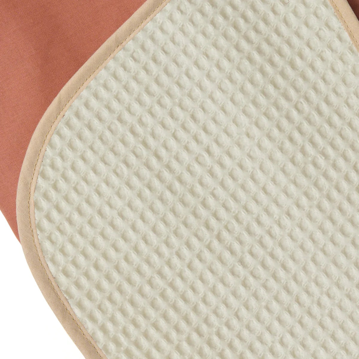 Clair de Lune Organic Cotton Waffle Blanket - Rustic Orange