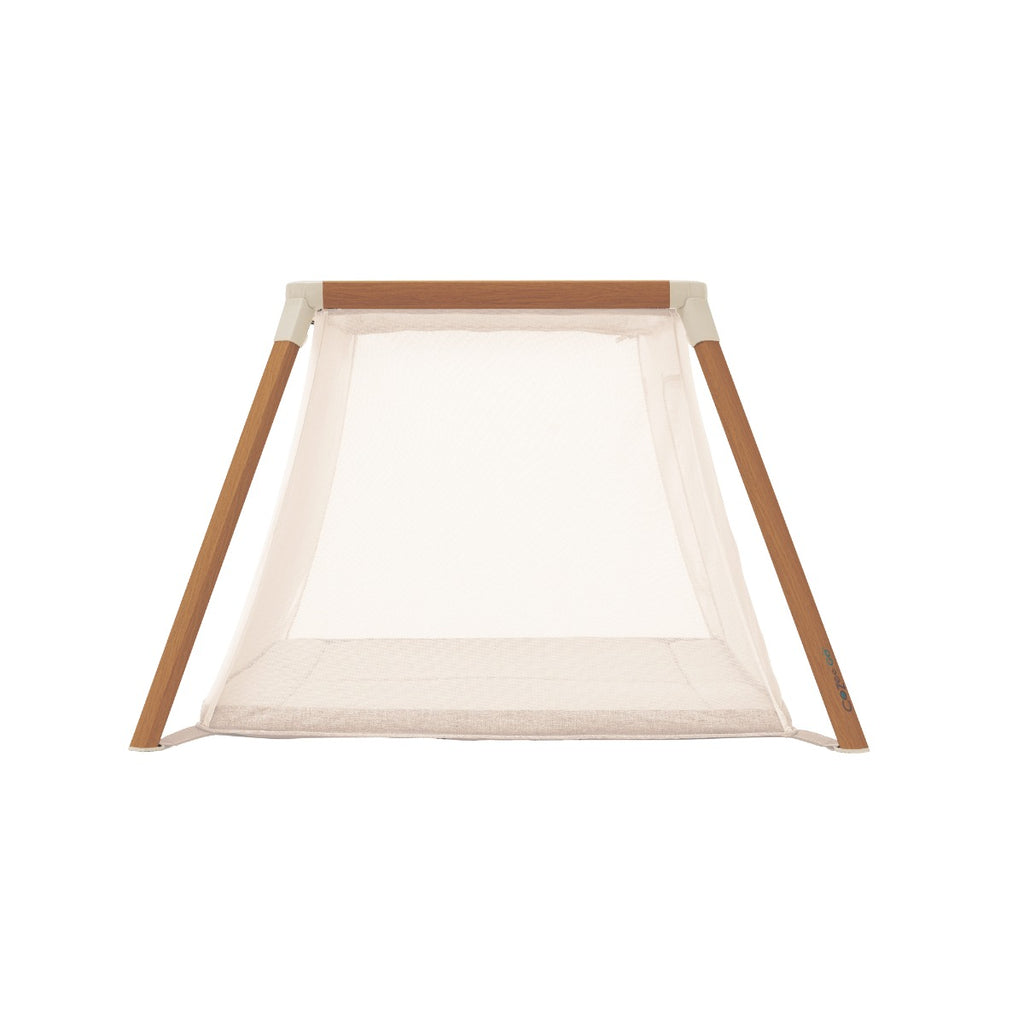 Tutti Bambini CoZee Go 3-in-1 Bassinet, Travel Cot & Playpen - Scandinavian Walnut & Ecru