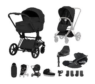 Priam Style Fold Cot Ultimate Travel System Bundle - Rose Gold