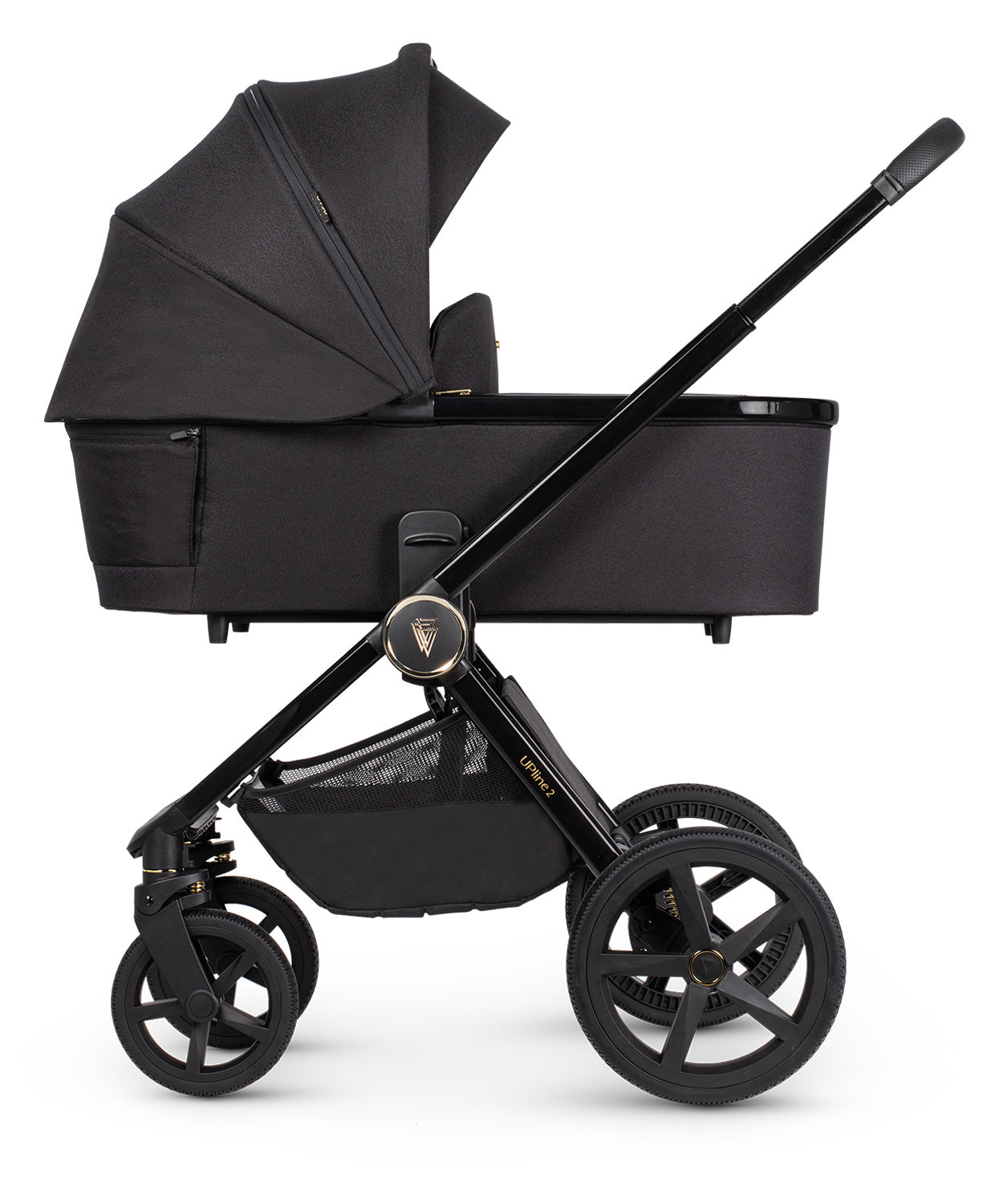 Venicci Upline 2 - 3in1 + 360 Base Complete Travel System - All Black