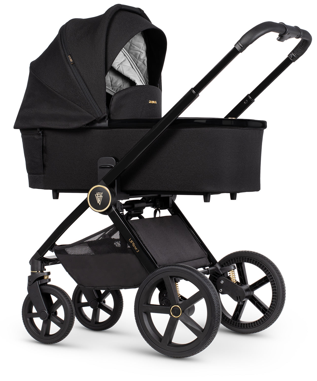 Venicci Upline 2 - 3in1 + 360 Base Complete Travel System - All Black