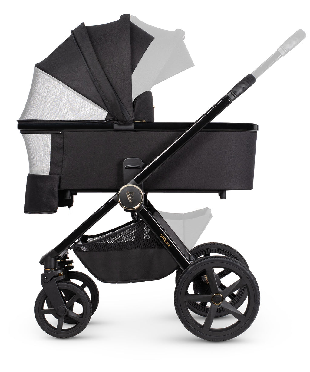 Venicci Upline 2 - 3in1 + 360 Base Complete Travel System - All Black