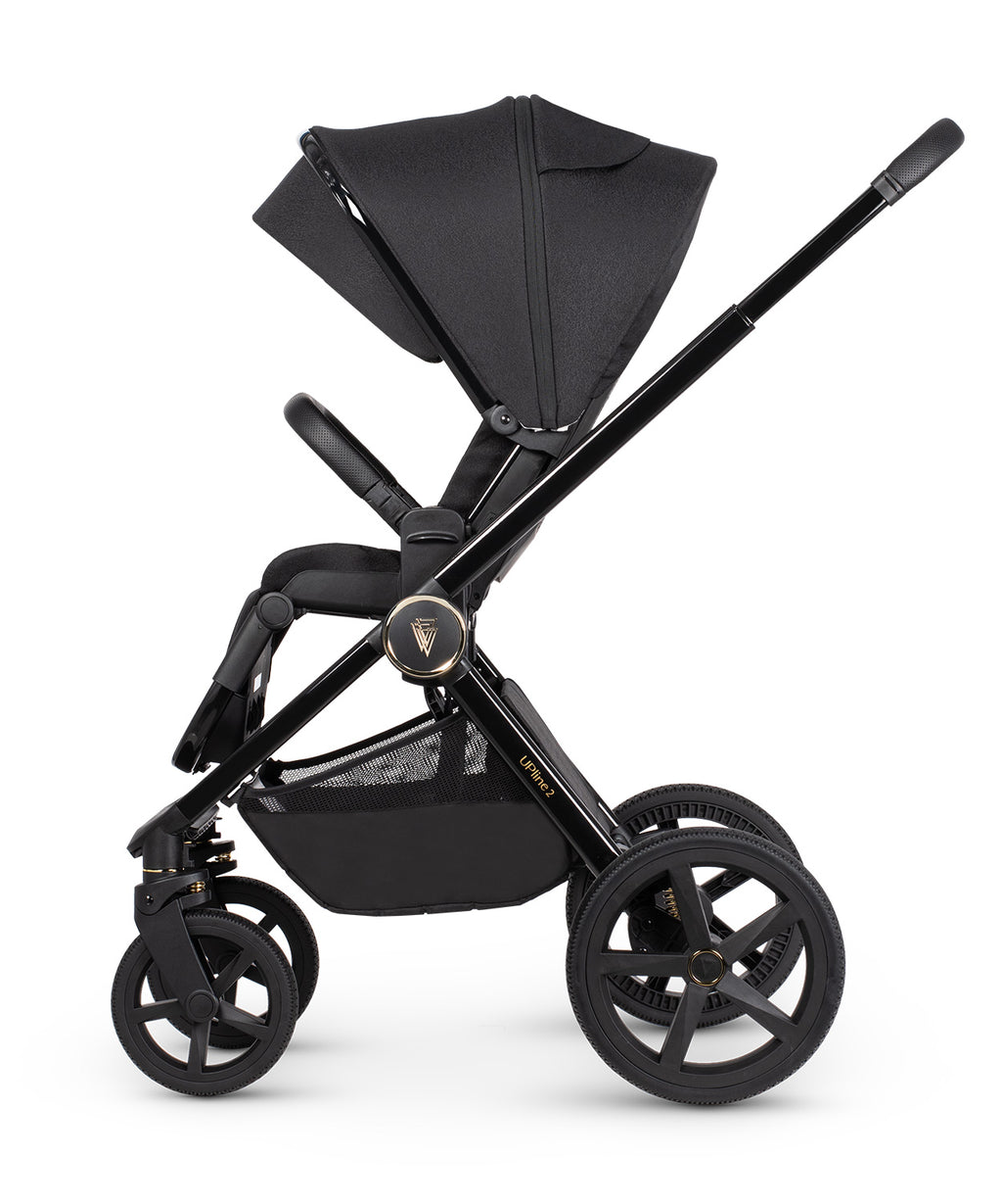 Venicci Upline 2 - 3in1 + 360 Base Complete Travel System - All Black
