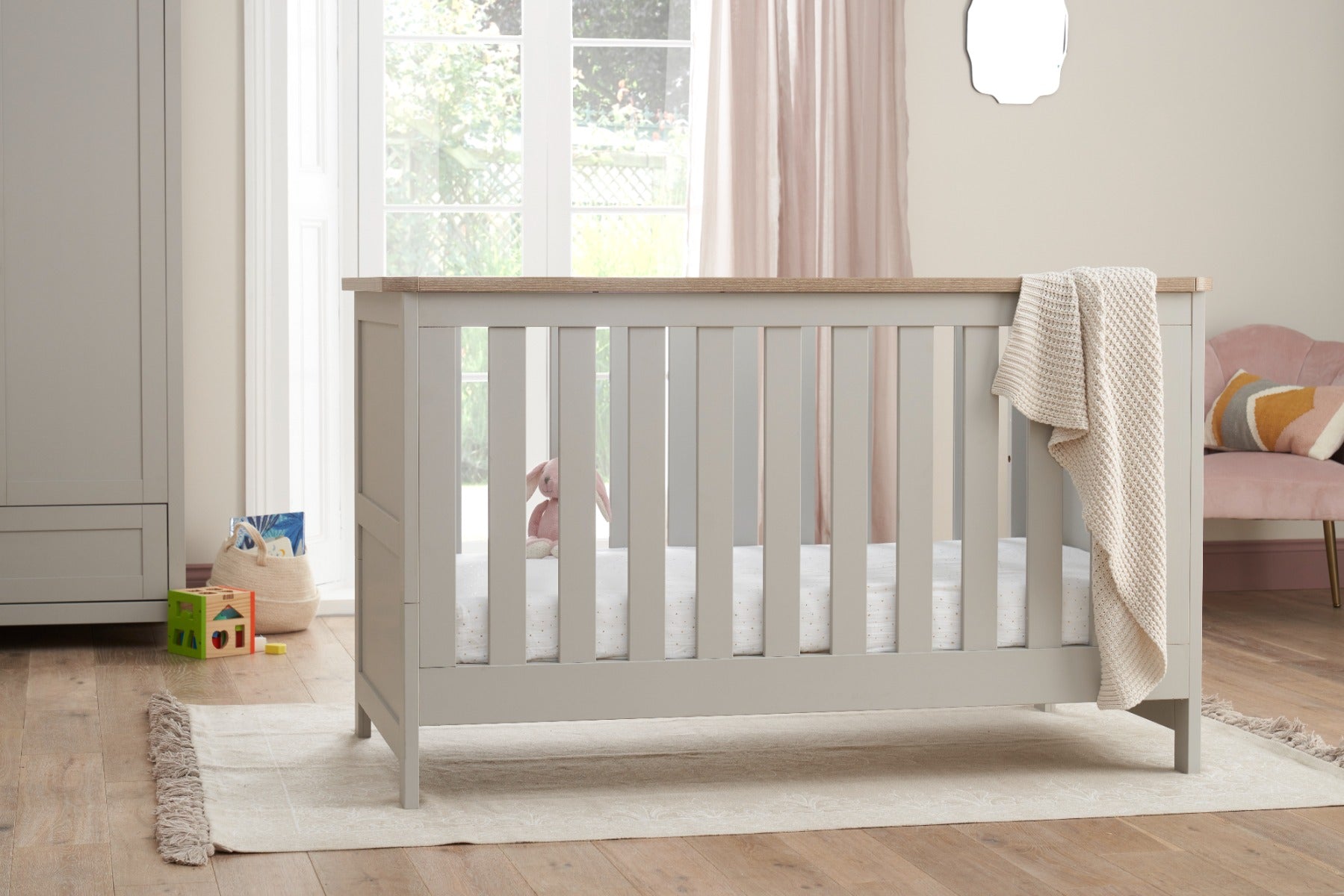Tutti Bambini Verona 3 Piece Room Set - Dove Grey & Oak