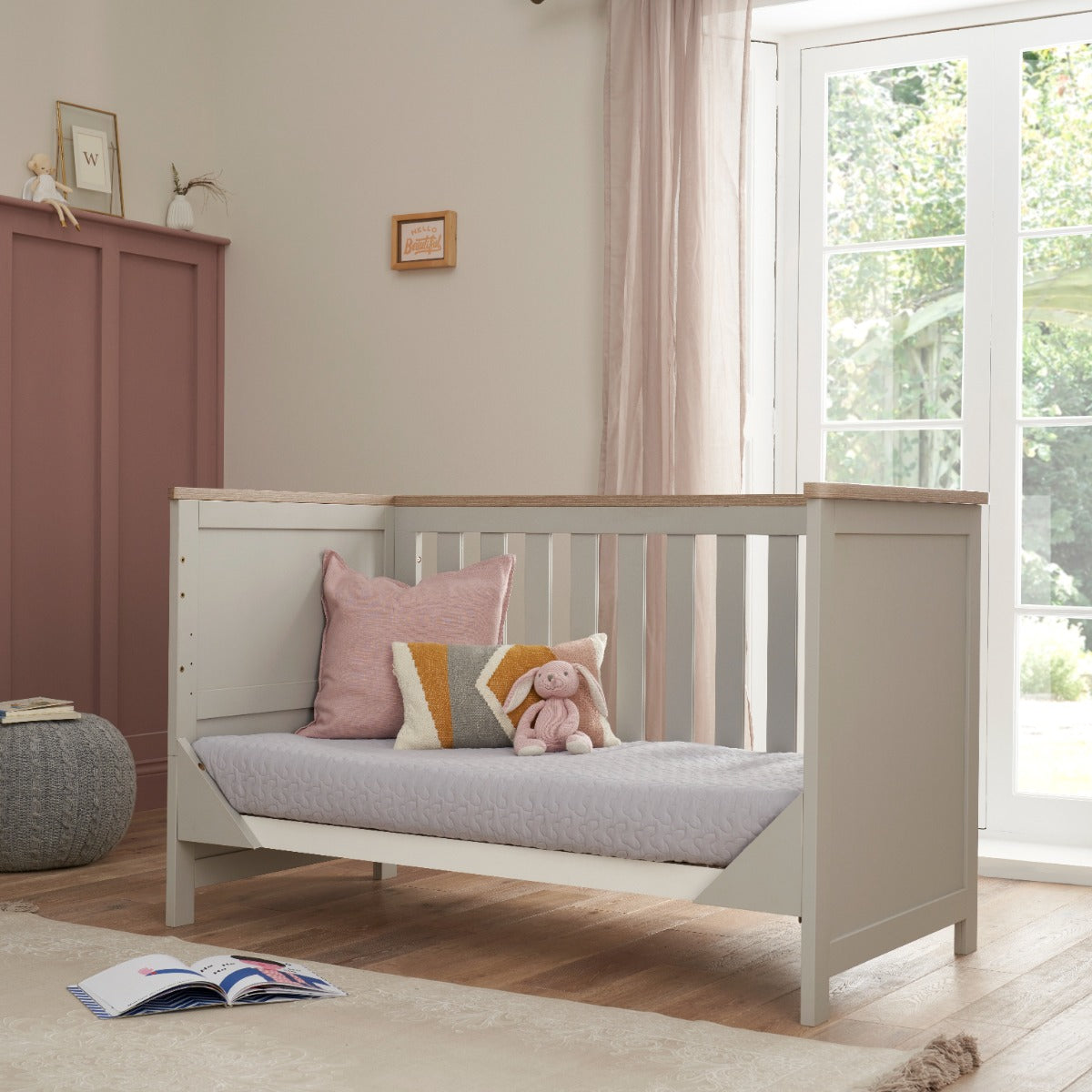 Tutti Bambini Verona Cot Bed - Dove Grey & Oak