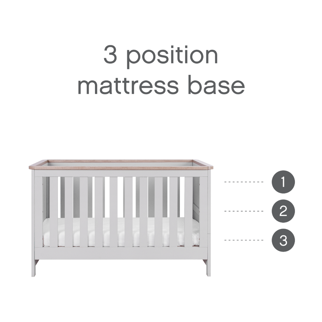 Tutti Bambini Verona Cot Bed - Dove Grey & Oak