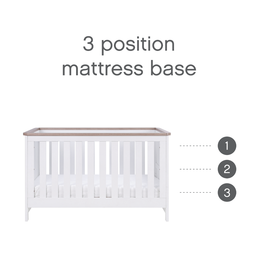 Tutti Bambini Verona Cot Bed - White & Oak