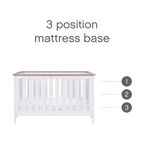Tutti Bambini Verona Cot Bed - White & Oak