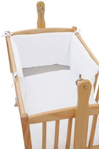 Clair de Lune Waffle Crib/Cradle Quilt & Bumper Bedding Set - White