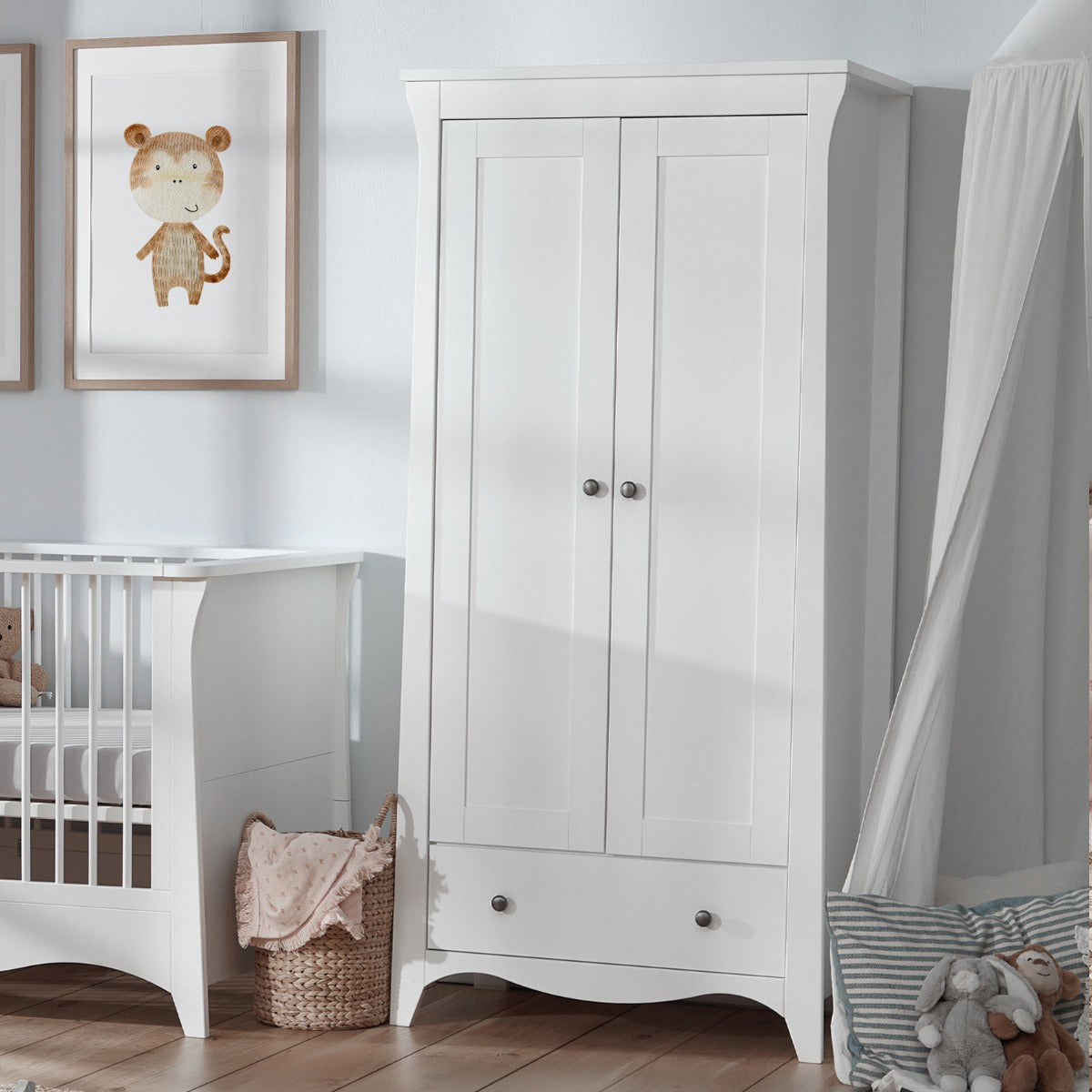 Cuddleco Clara Wardrobe - White