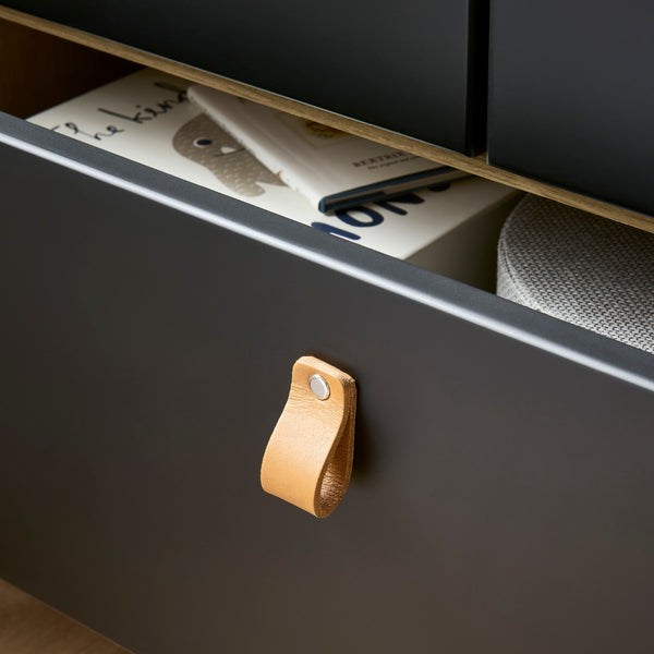 CuddleCo Rafi Bookcase - Oak and Black