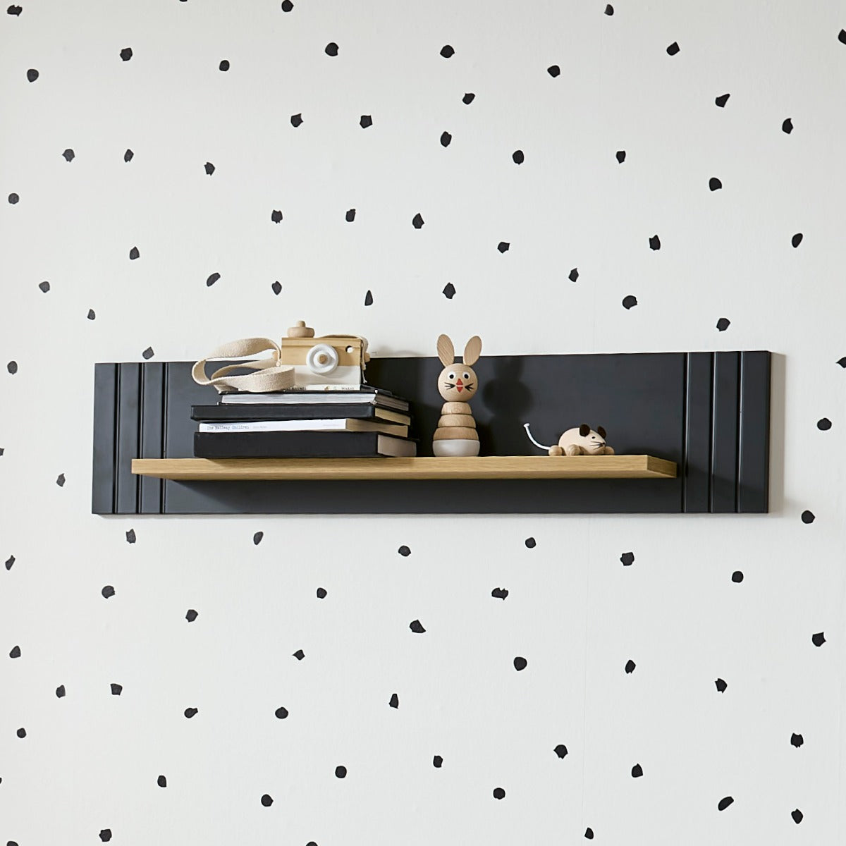 CuddleCo Rafi Shelf - Oak and Black