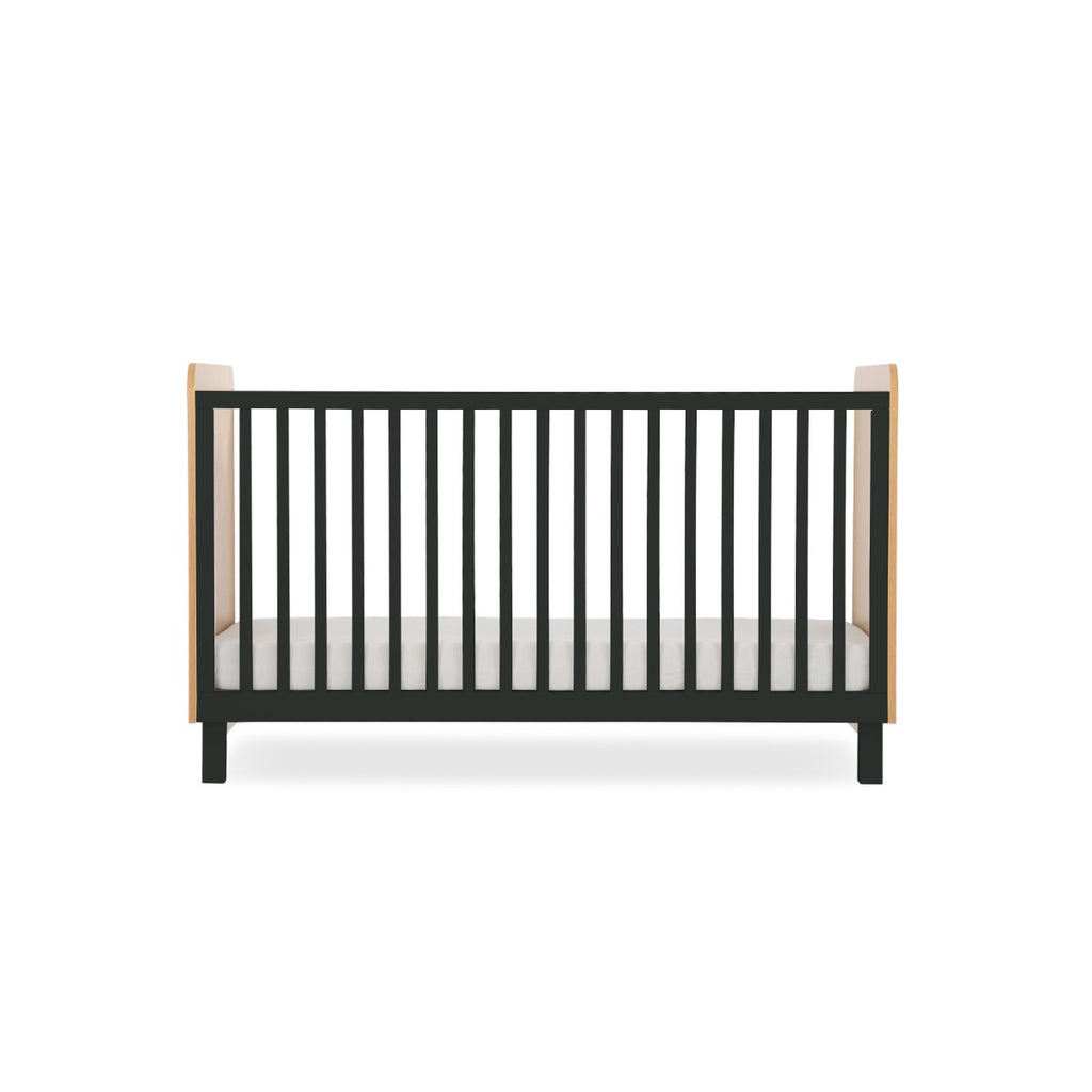 CuddleCo Rafi 2 Piece Nursery Furniture Set - Oak and Black