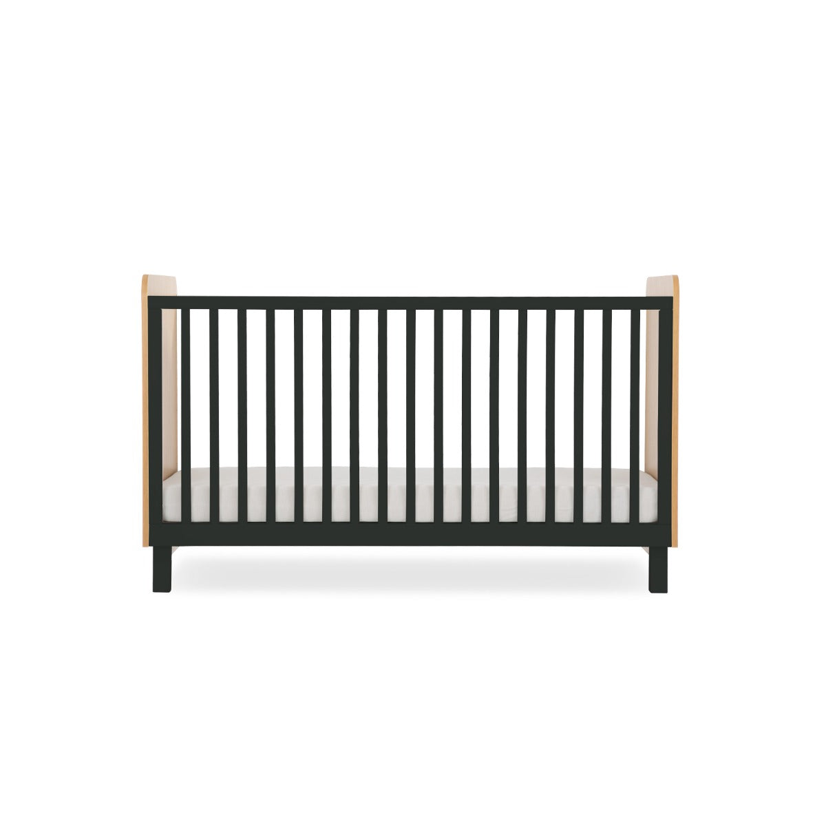CuddleCo Rafi 4 Piece Nursery Furniture Set - Oak and Black