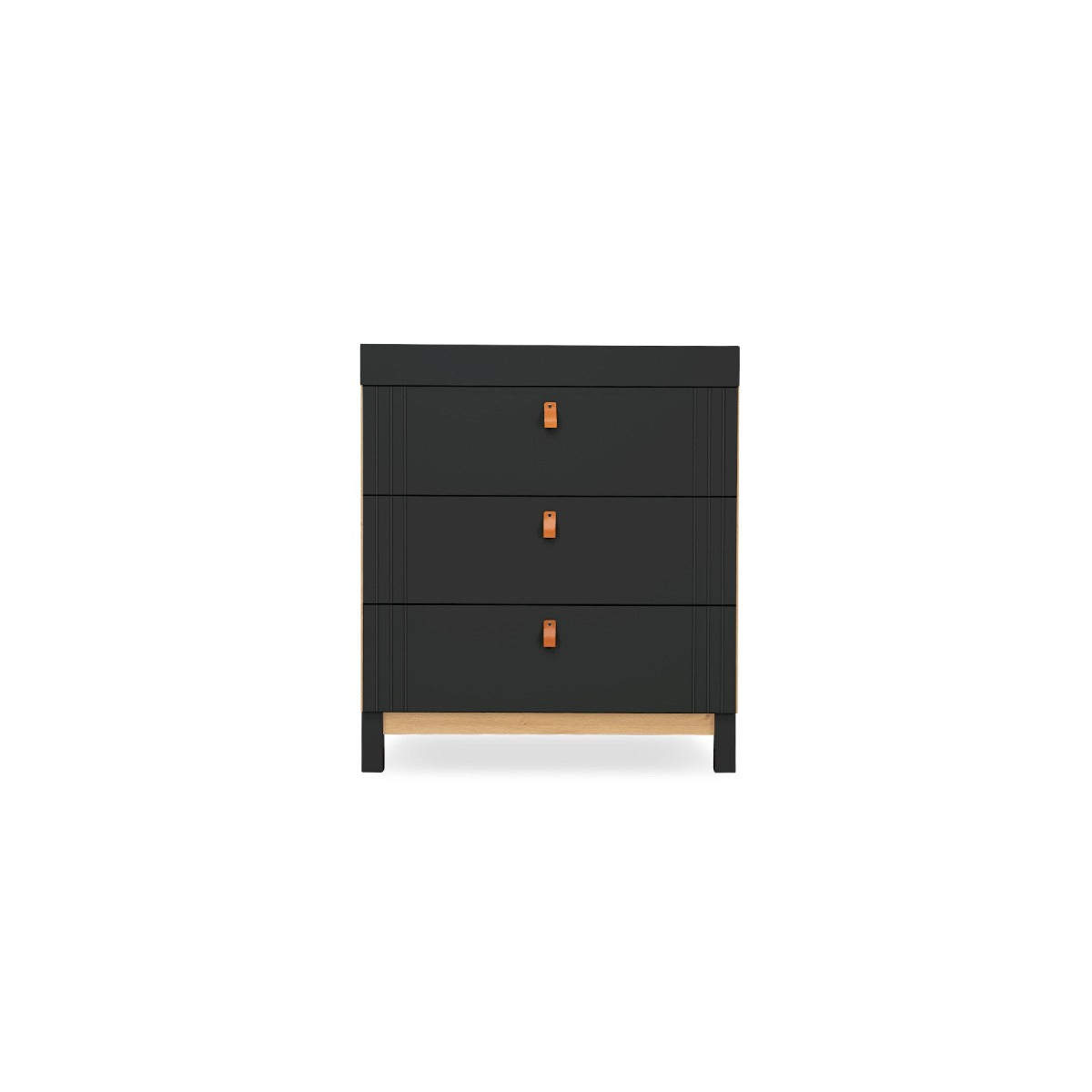 CuddleCo Rafi 2 Piece Nursery Furniture Set - Oak and Black