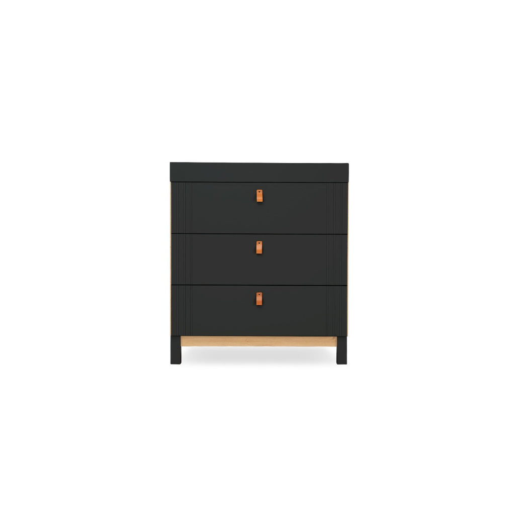 CuddleCo Rafi 5 Piece Nursery Furniture Set - Oak and Black