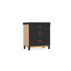 CuddleCo Rafi 4 Piece Nursery Furniture Set - Oak and Black